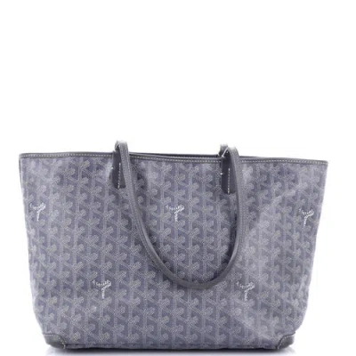 Pre-owned Goyard  Goyard Artois Tote Coated Canvas Pm In Gray