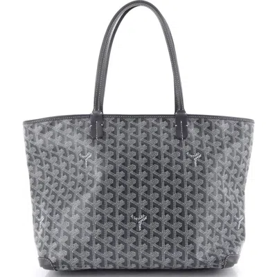 Pre-owned Goyard  Goyard Artois Tote Coated Canvas Pm In Gray