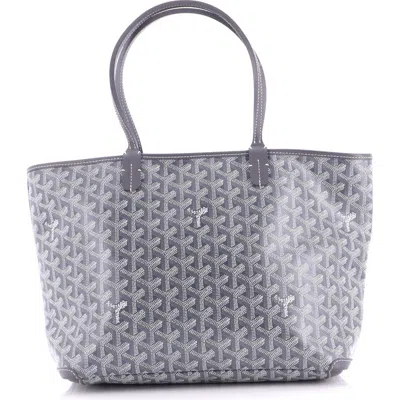 Pre-owned Goyard  Goyard Artois Tote Coated Canvas Pm In Gray