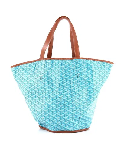 Pre-owned Pre-owned Goyard  Goyard Belharra Reversible Tote Coated Canvas In Blue