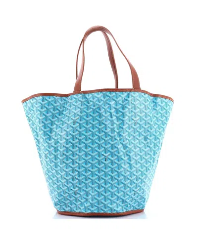 Pre-owned Pre-owned Goyard  Goyard Belharra Reversible Tote Coated Canvas In Blue
