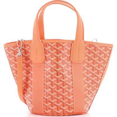 Pre-owned Goyard  Goyard Belharra Tote Coated Canvas Pm In Pink