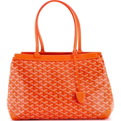 Pre-owned Goyard  Goyard Bellechasse Bag Coated Canvas Pm In Orange