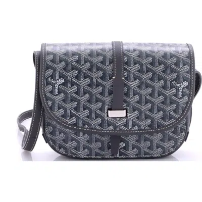 Pre-owned Goyard  Goyard Belvedere Ii Messenger Bag Coated Canvas Pm In Gray