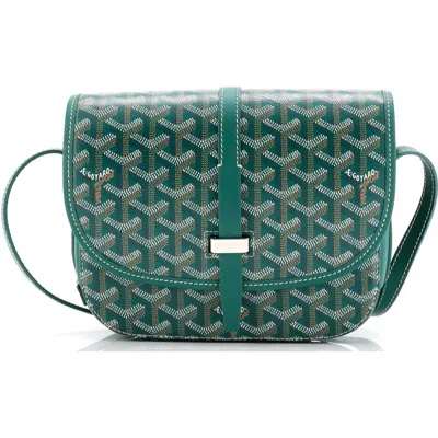 Pre-owned Goyard  Goyard Belvedere Ii Messenger Bag Coated Canvas Pm In Green