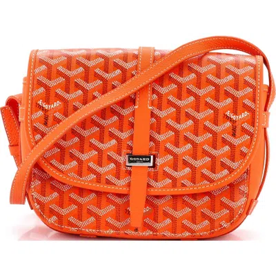 Pre-owned Goyard  Goyard Belvedere Ii Messenger Bag Coated Canvas Pm In Orange
