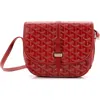 Pre-owned Goyard  Goyard Belvedere Ii Messenger Bag Coated Canvas Pm In Red