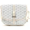 Pre-owned Goyard  Goyard Belvedere Ii Messenger Bag Coated Canvas Pm In White