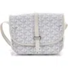 Pre-owned Goyard  Goyard Belvedere Ii Messenger Bag Coated Canvas Pm In White