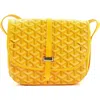 Pre-owned Goyard  Goyard Belvedere Ii Messenger Bag Coated Canvas Pm In Yellow