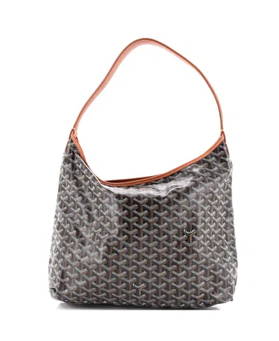 Pre-owned Pre-owned Goyard  Goyard Boheme Hobo Coated Canvas In Black