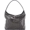 Pre-owned Goyard  Goyard Boheme Hobo Printed Coated Canvas In Black