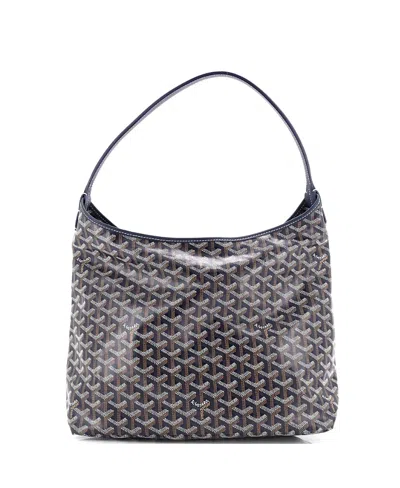 Pre-owned Pre-owned Goyard  Goyard Boheme Hobo Coated Canvas In Blue