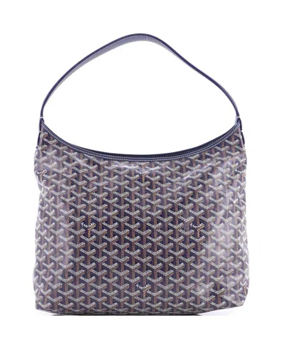 Pre-owned Pre-owned Goyard  Goyard Boheme Hobo Coated Canvas In Blue