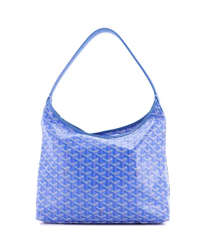 Pre-owned Pre-owned Goyard  Goyard Boheme Hobo Coated Canvas In Blue