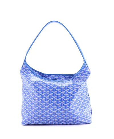 Pre-owned Pre-owned Goyard  Goyard Boheme Hobo Coated Canvas In Blue