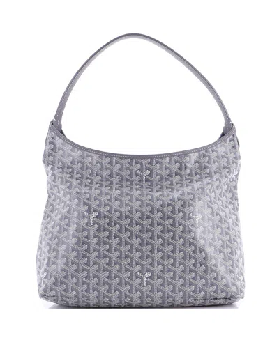 Pre-owned Pre-owned Goyard  Goyard Boheme Hobo Coated Canvas In Gray