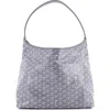 Pre-owned Goyard  Goyard Boheme Hobo Coated Canvas In Gray