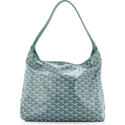 Pre-owned Goyard  Goyard Boheme Hobo Coated Canvas In Green