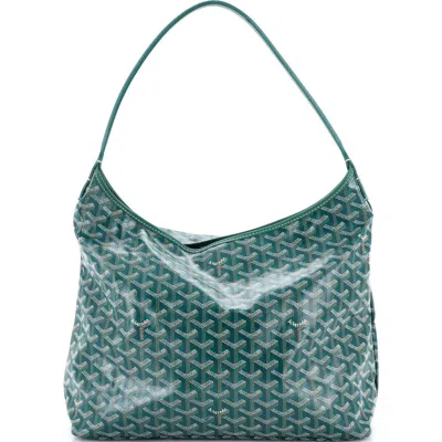 Pre-owned Goyard  Goyard Boheme Hobo Coated Canvas In Green