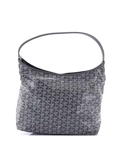 Pre-owned Pre-owned Goyard  Goyard Boheme Hobo Coated Canvas In Grey