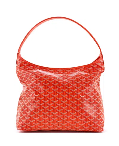 Pre-owned Pre-owned Goyard  Goyard Boheme Hobo Coated Canvas In Orange