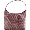 Pre-owned Goyard  Goyard Boheme Hobo Coated Canvas In Red