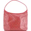Pre-owned Goyard  Goyard Boheme Hobo Coated Canvas In Red