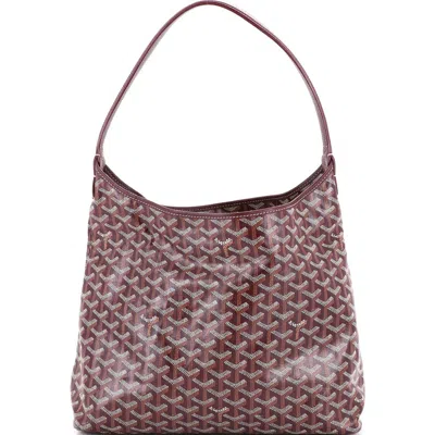 Pre-owned Goyard  Goyard Boheme Hobo Coated Canvas In Red