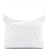 Pre-owned Goyard  Goyard Boheme Hobo Coated Canvas In White