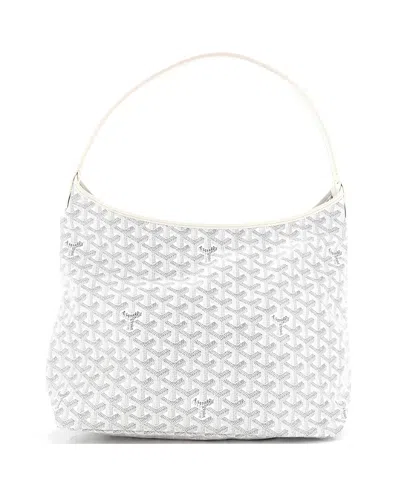 Pre-owned Pre-owned Goyard  Goyard Boheme Hobo Coated Canvas In White