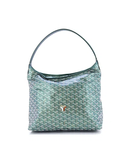 Pre-owned Pre-owned Goyard  Goyard Boheme Hobo Iridescent Coated Canvas In Green