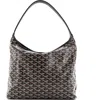 Pre-owned Goyard  Goyard Boheme Hobo Printed Coated Canvas In Black