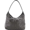 Pre-owned Goyard  Goyard Boheme Hobo Printed Coated Canvas In Black