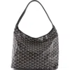 Pre-owned Goyard  Goyard Boheme Hobo Printed Coated Canvas In Gray