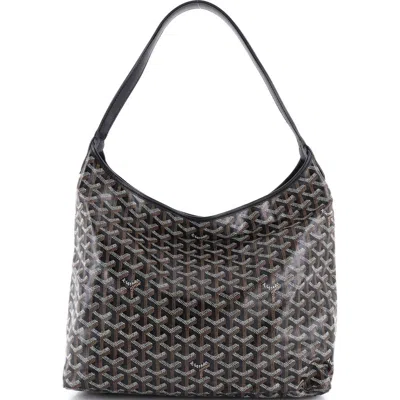 Pre-owned Goyard  Goyard Boheme Hobo Printed Coated Canvas In Gray