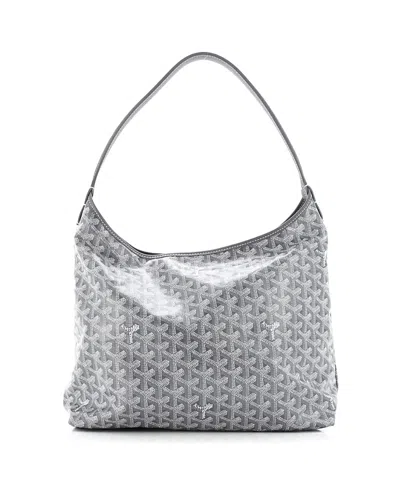 Pre-owned Pre-owned Goyard  Goyard Boheme Hobo Printed Coated Canvas In Gray