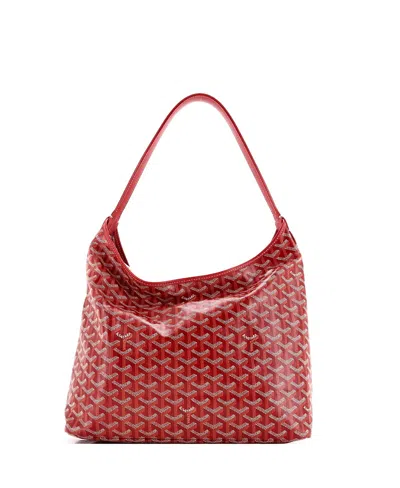 Pre-owned Pre-owned Goyard  Goyard Boheme Hobo Printed Coated Canvas In Red
