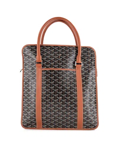 Pre-owned Pre-owned Goyard  Goyard Bourgogne Bag Coated Canvas In Brown