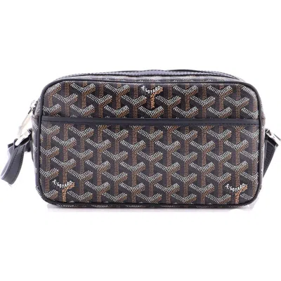 Pre-owned Goyard  Goyard Cap Vert Bag Coated Canvas In Black