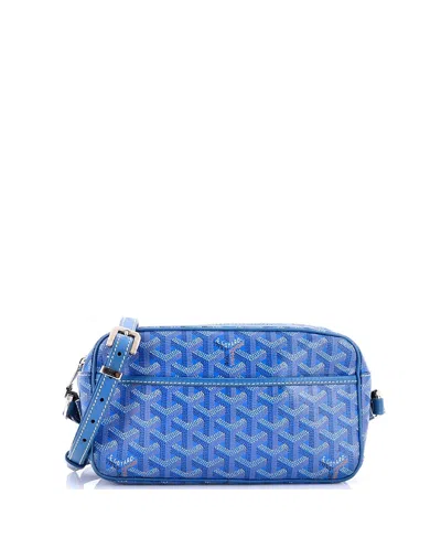 Pre-owned Pre-owned Goyard  Goyard Cap Vert Bag Coated Canvas In Blue