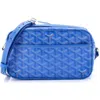 Pre-owned Goyard  Goyard Cap Vert Bag Coated Canvas In Blue
