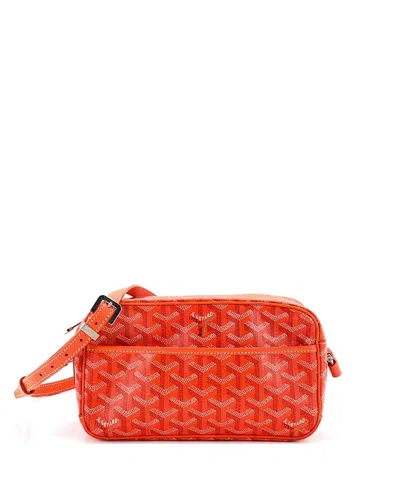 Pre-owned Pre-owned Goyard  Goyard Cap Vert Bag Coated Canvas In Orange