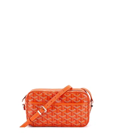 Pre-owned Pre-owned Goyard  Goyard Cap Vert Bag Coated Canvas In Orange