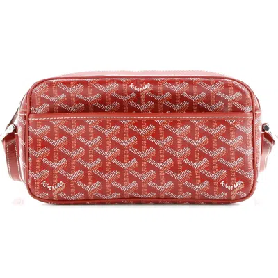 Pre-owned Goyard  Goyard Cap Vert Bag Coated Canvas In Red