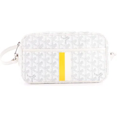 Pre-owned Goyard  Goyard Cap Vert Bag Coated Canvas In White