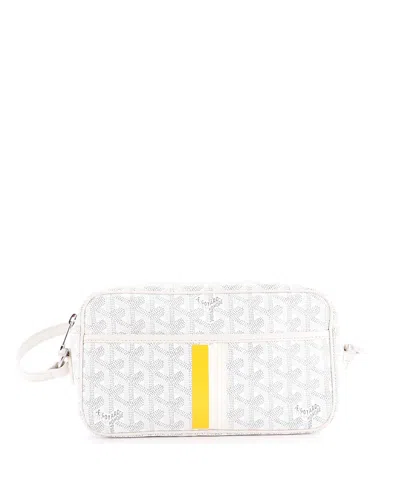 Pre-owned Pre-owned Goyard  Goyard Cap Vert Bag Coated Canvas In White