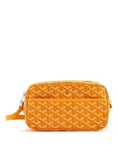Pre-owned Goyard  Goyard Cap Vert Bag Coated Canvas In Yellow