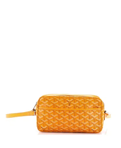 Pre-owned Pre-owned Goyard  Goyard Cap Vert Bag Coated Canvas In Yellow