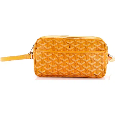 Pre-owned Goyard  Goyard Cap Vert Bag Coated Canvas In Yellow